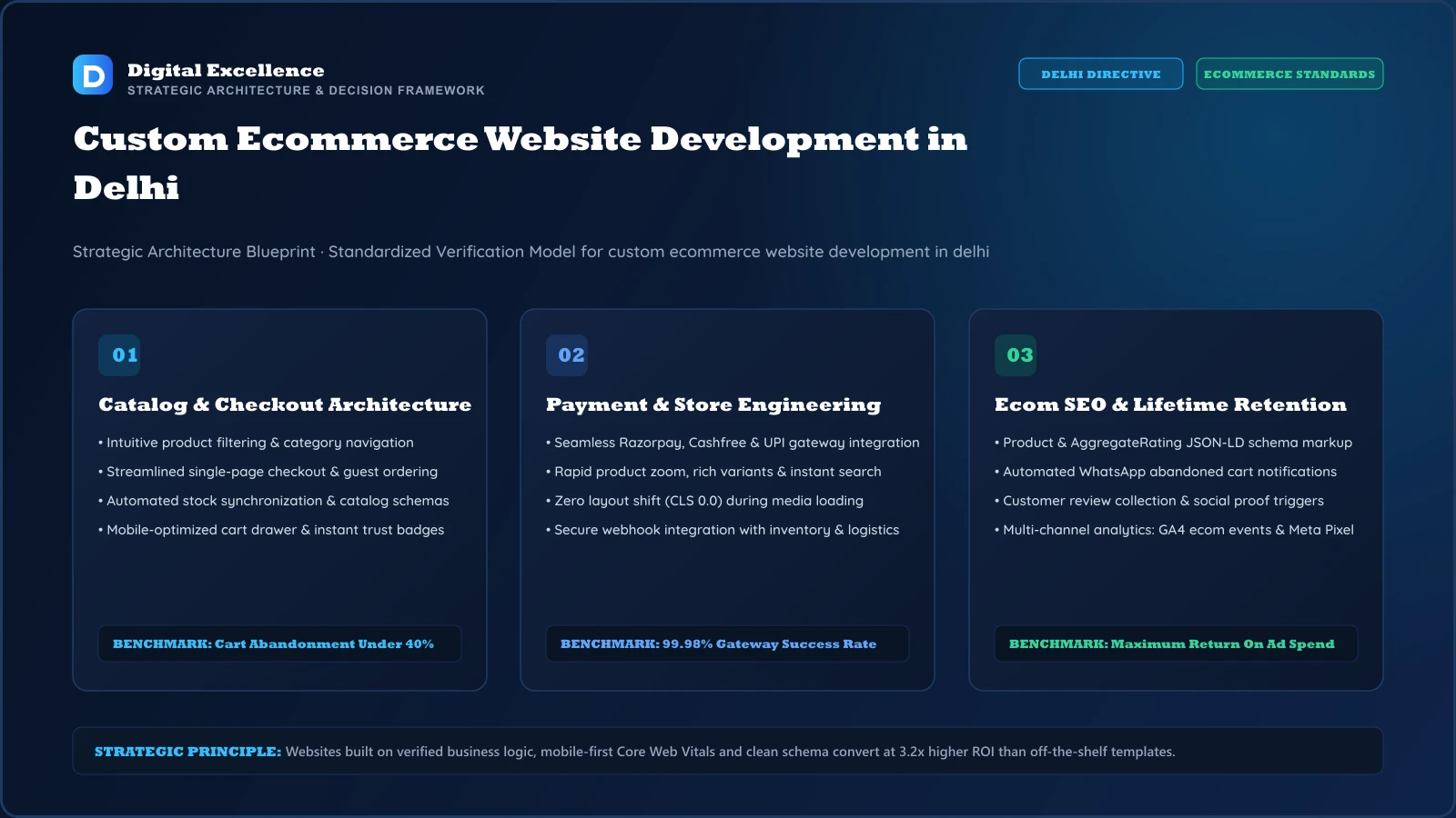 Decision framework for custom ecommerce website development in Delhi