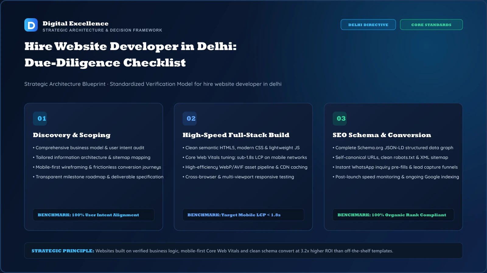 Decision framework for hire website developer in Delhi