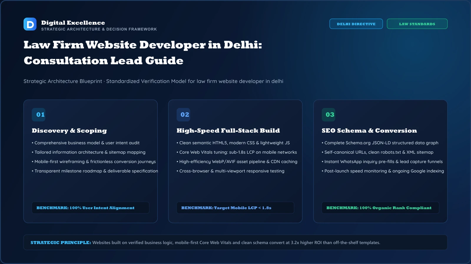 Decision framework for law firm website developer in Delhi
