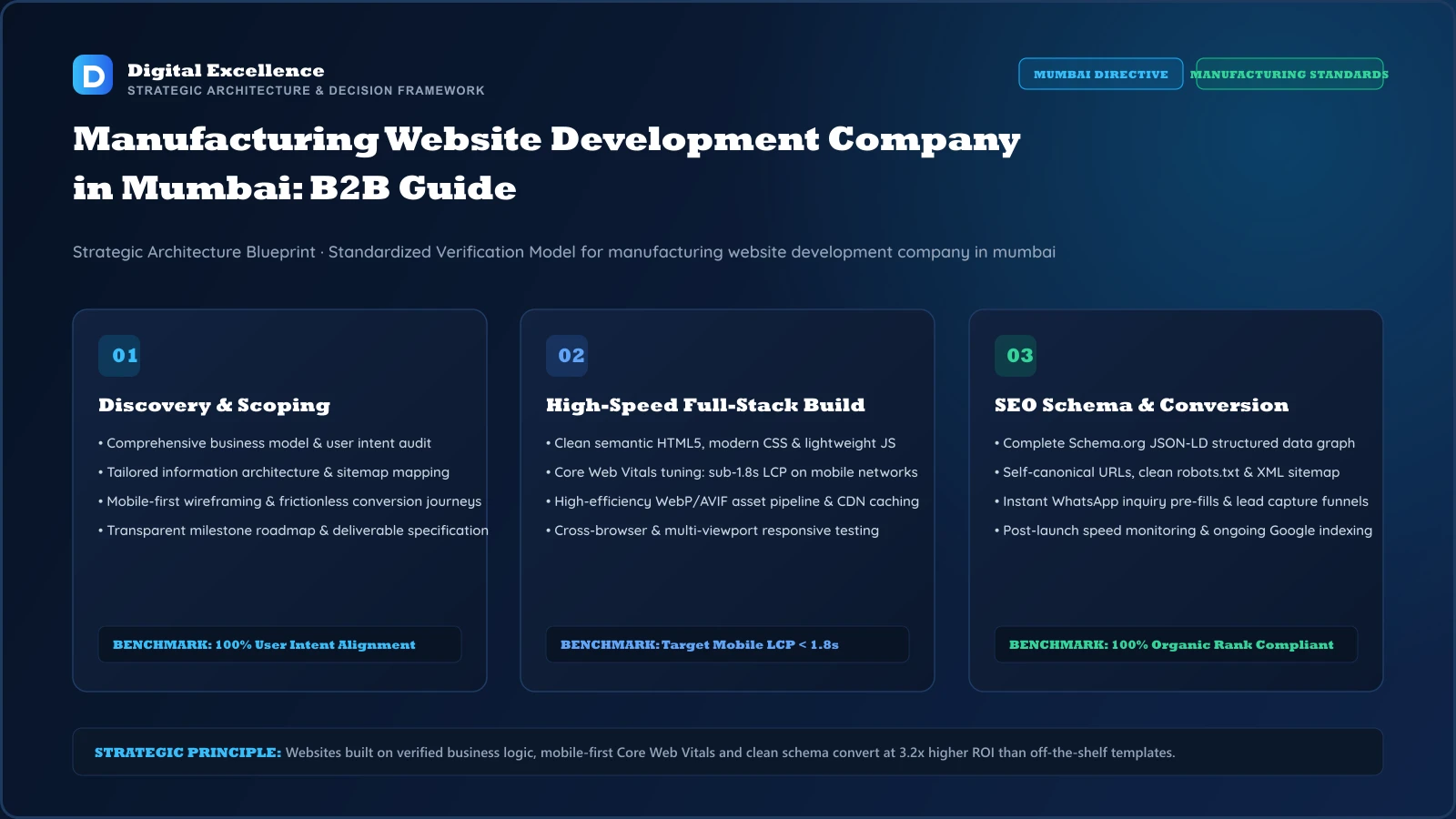 Decision framework for manufacturing website development company in Mumbai