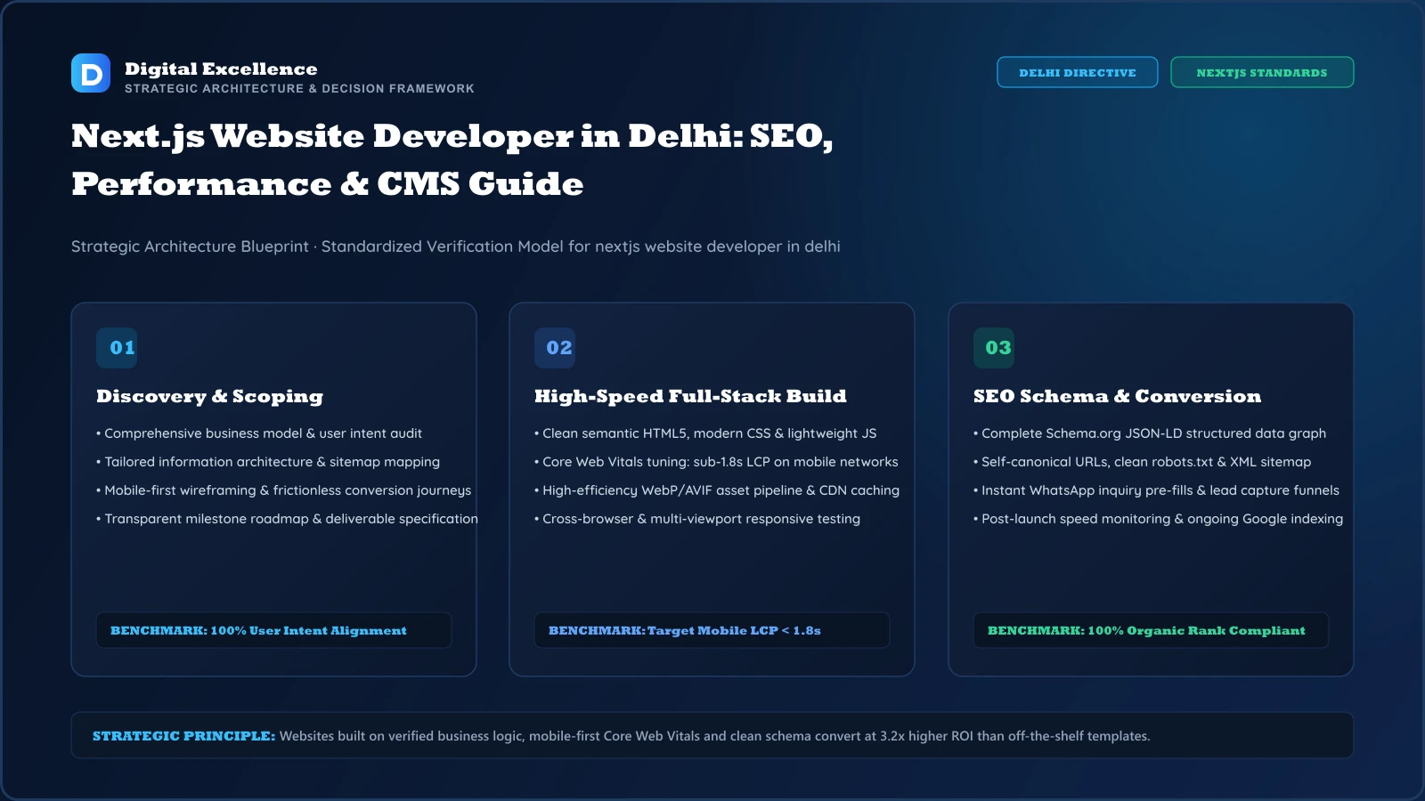 Decision framework for Next.js website developer in Delhi